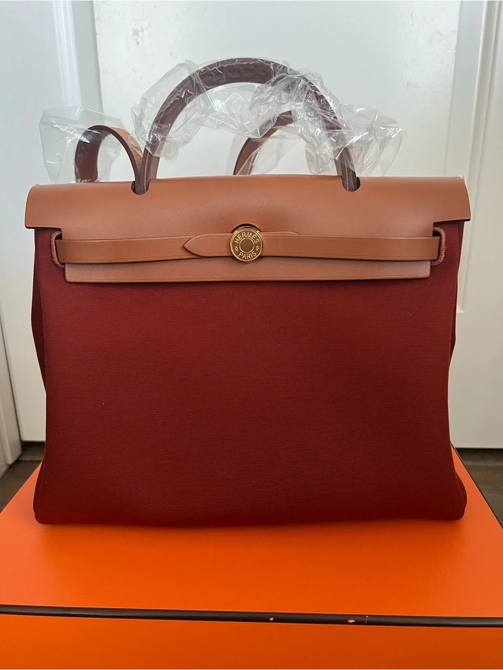 Hermès Herbag Zip RT 31 Verso Hunter Cow/Bico Officier Canvas - Picture 7 of 16